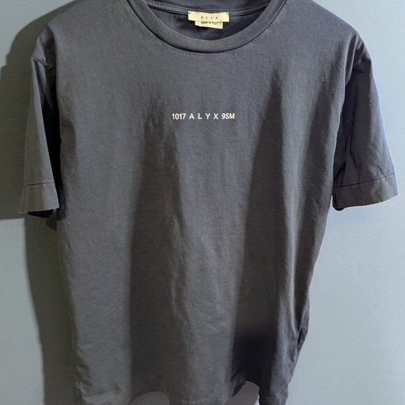 1017 ALYX 9SM Logo Print Cotton T-Shirt, Black, Men's Size - Picture 3 of 5